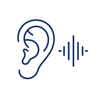 Ícone representando zumbido no ouvido (tinnitus)